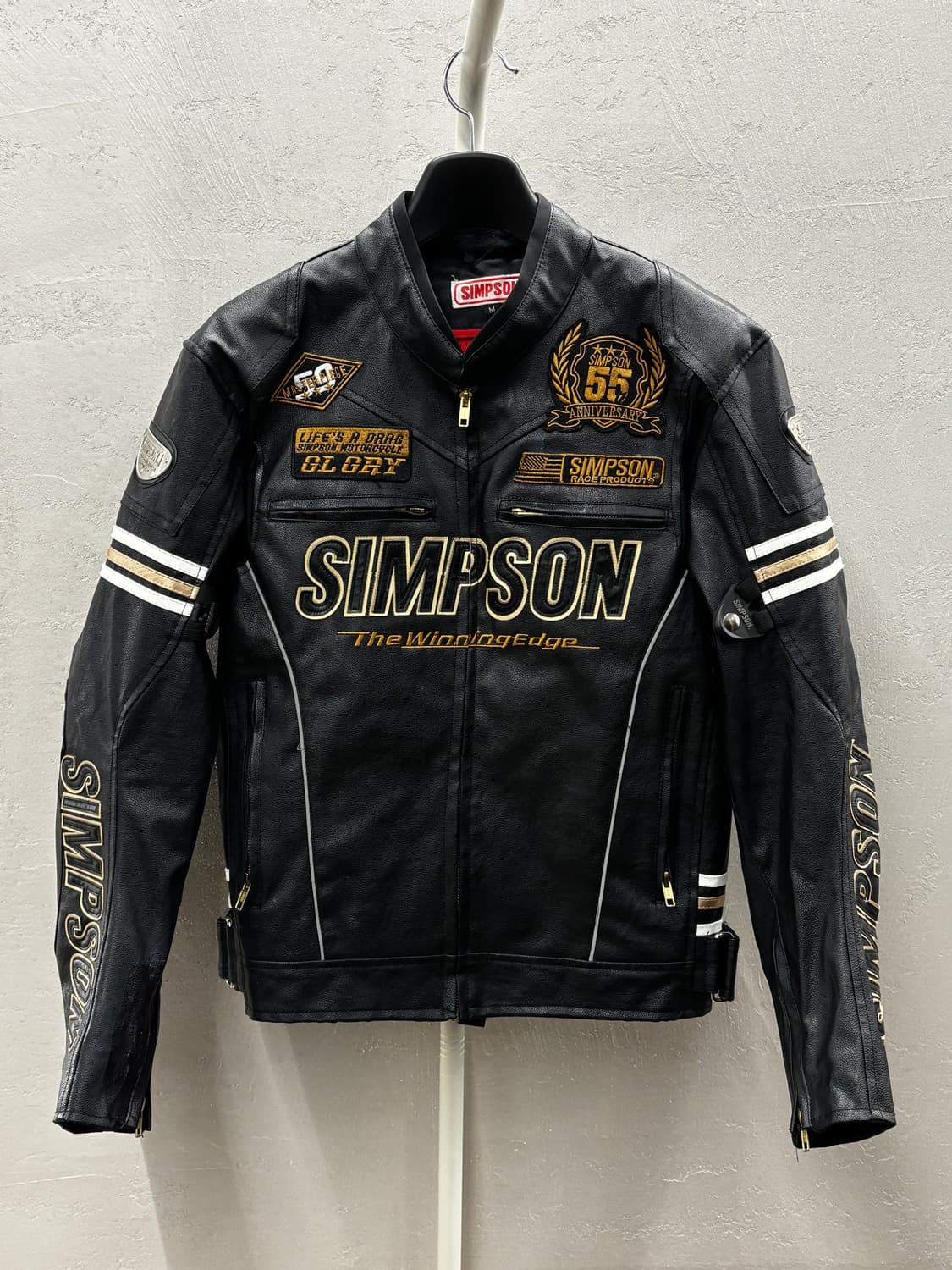 심슨 55주년 기념 라이더 가죽 자켓 M 상품이미지2