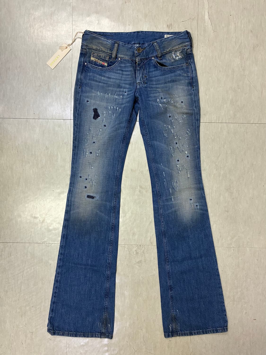 디젤 그런지 디스트로이드 플레어 부츠컷 데님 상품이미지3