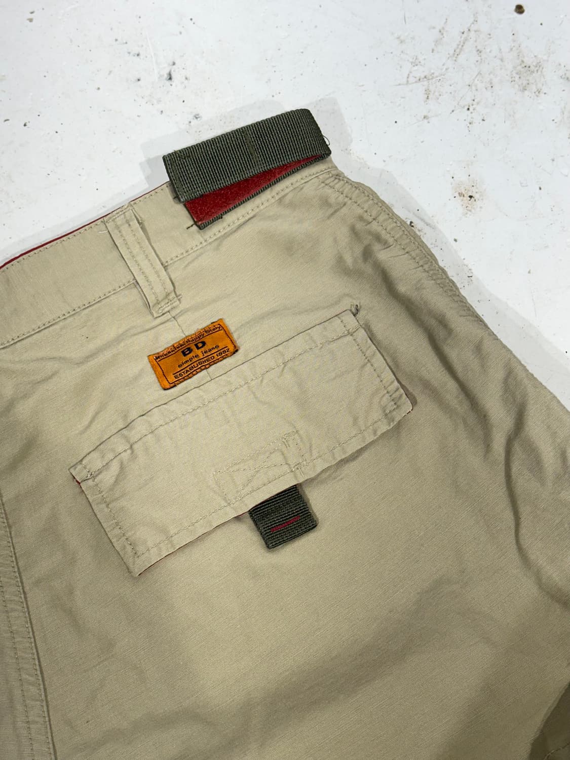 90s 벤데이비스 베이지 와이드 멀티 포켓 유틸리티 카고 팬츠  상품이미지6