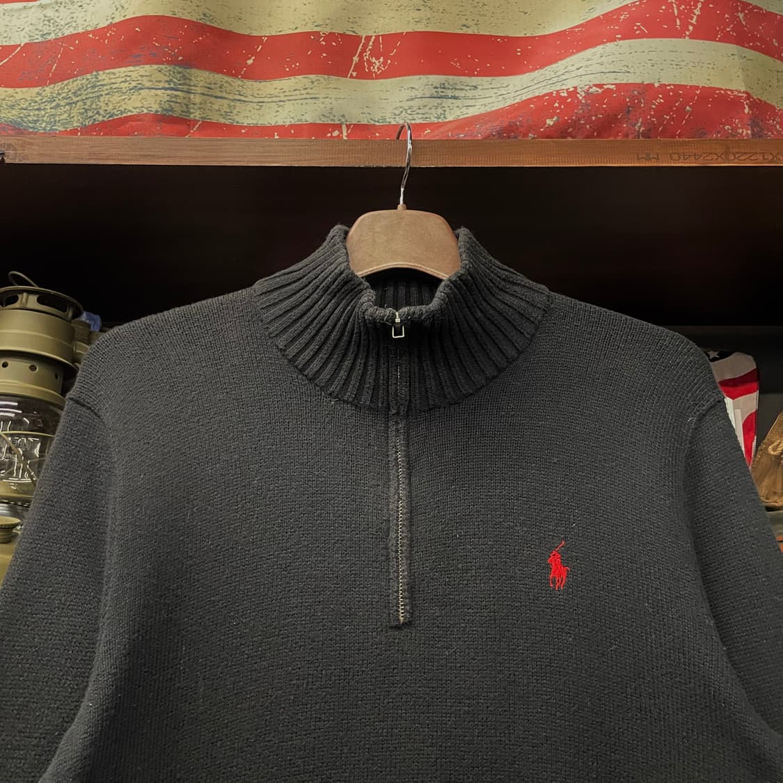 90s 폴로 랄프로렌 하프 집업 코튼 니트 스웨터 상품이미지3