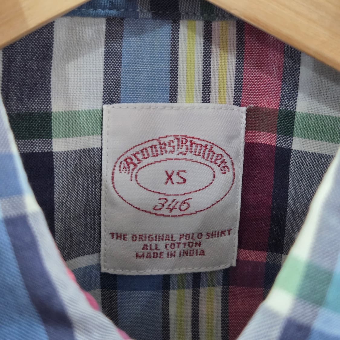 브룩스브라더스 버튼다운 체크셔츠 XS 상품이미지3