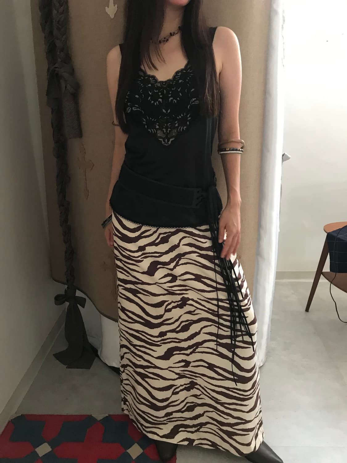 vintage lace see-through sleeveless 상품이미지5
