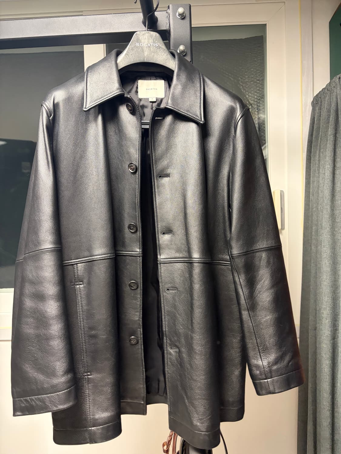 셔터 이탈리안 램스킨 레더 카코트 상품이미지1