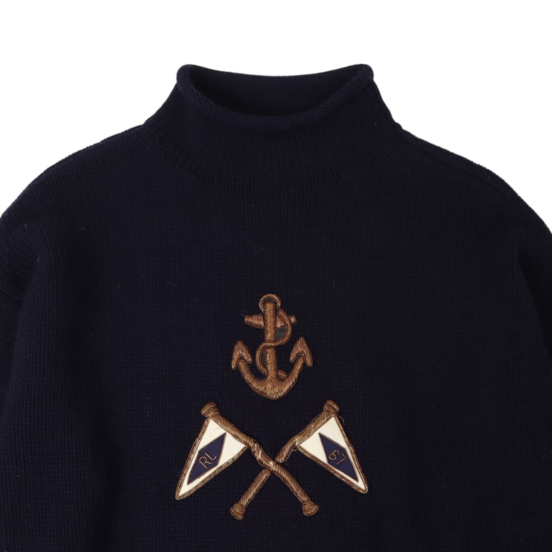 폴로 랄프로렌 네이비 플래그 롤업 니트 상품이미지2