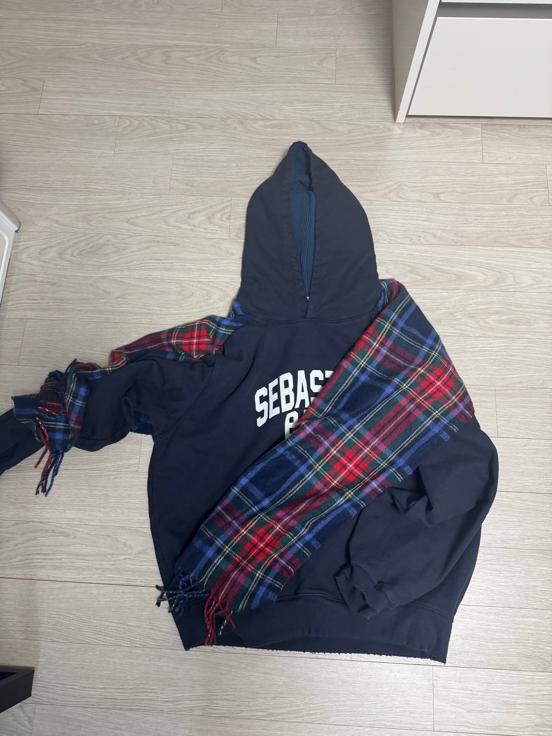 스키즘 인듀싱 머플러 후디 네이비 상품이미지2