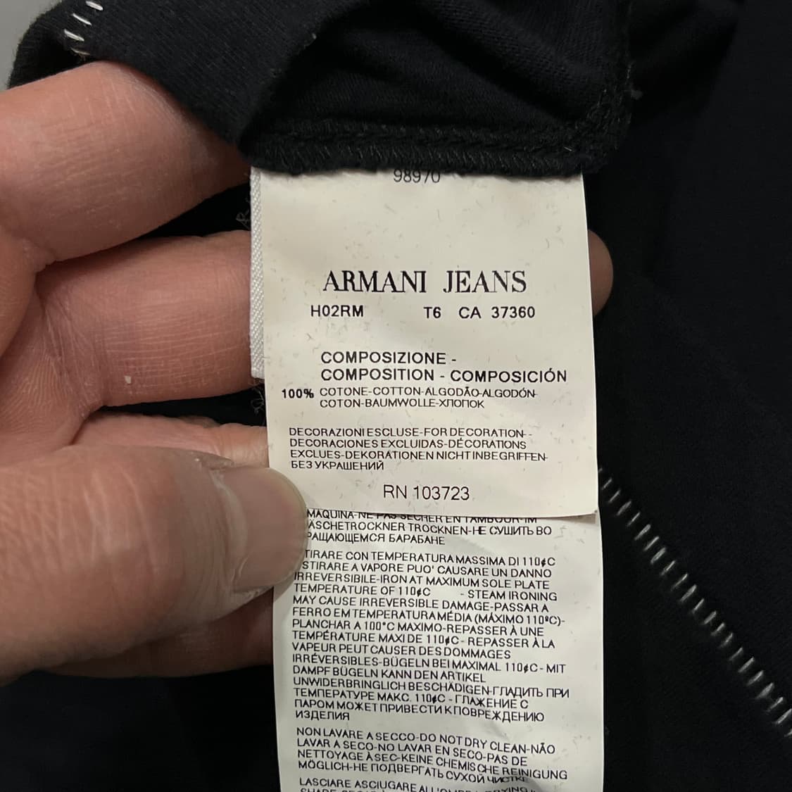  아르마니 진스 로고 롱슬리브 y15539 상품이미지7