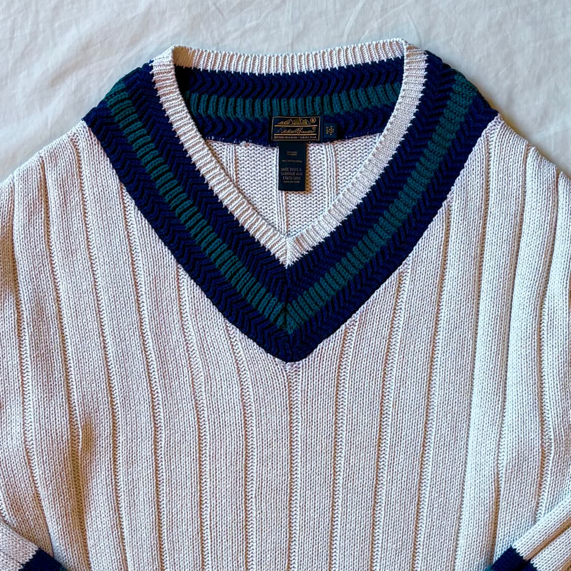 [108-112] 80s USA Eddie Bauer 코튼 크리켓 니트 상품이미지2