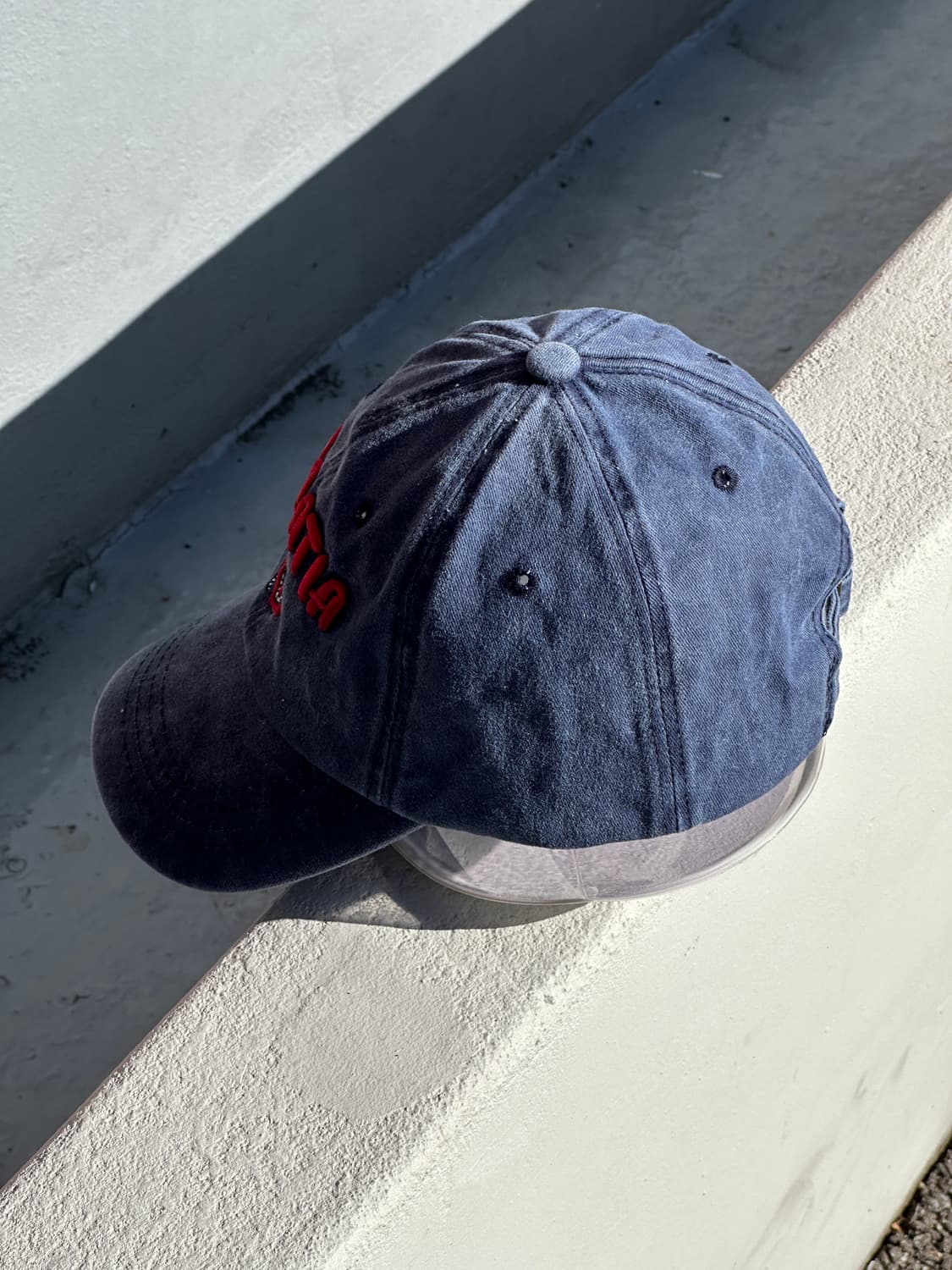[F] 빈티지 크로아티아 네이비 워싱 볼캡 모자 상품이미지3