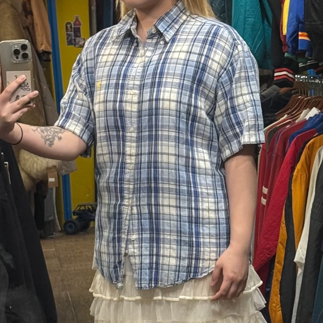 [HI] 폴로 랄프로렌 반팔셔츠 체크 스카이블루 상품이미지4