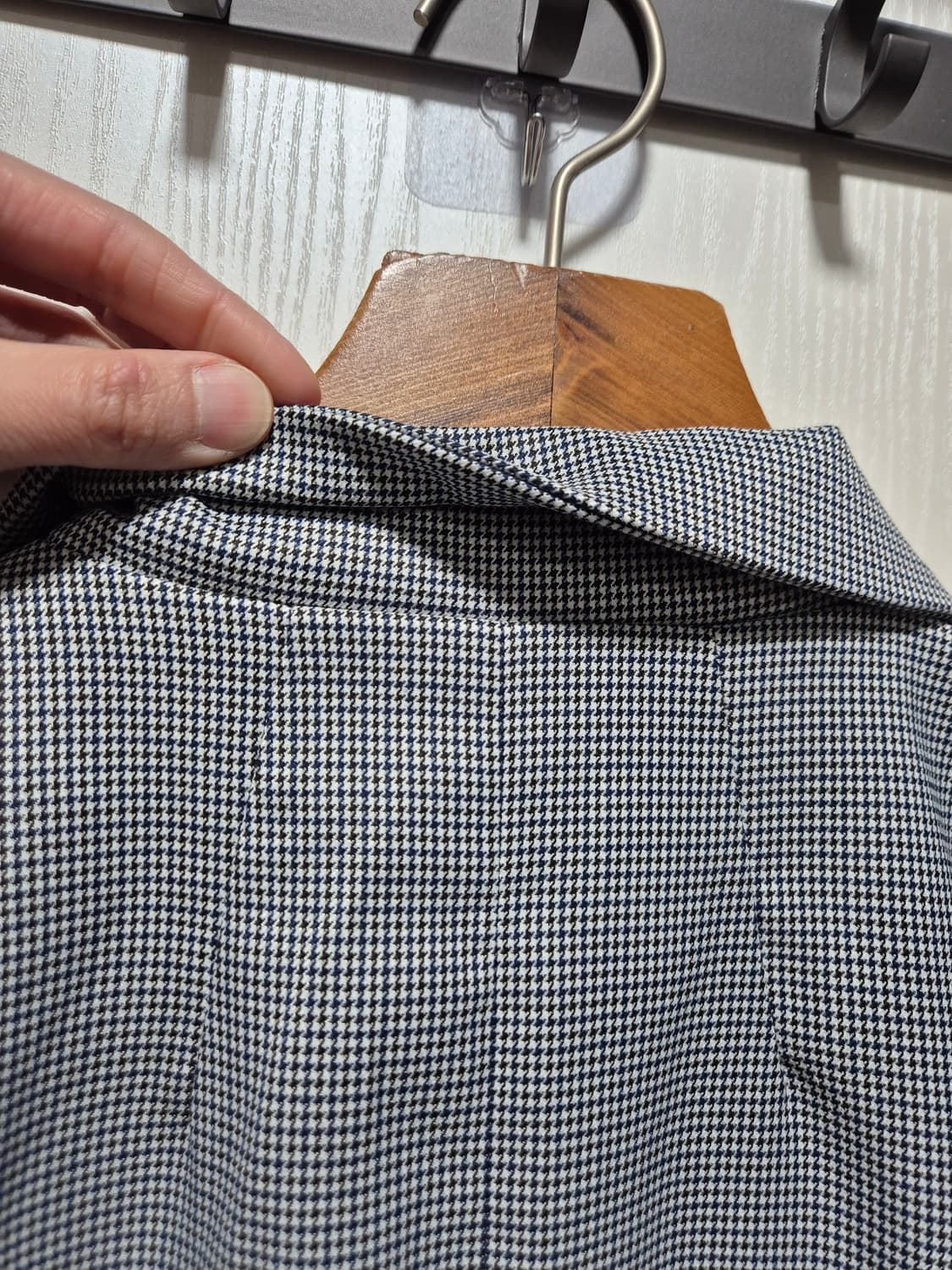 빈티지 체크 패턴 여성 자켓 상품이미지7