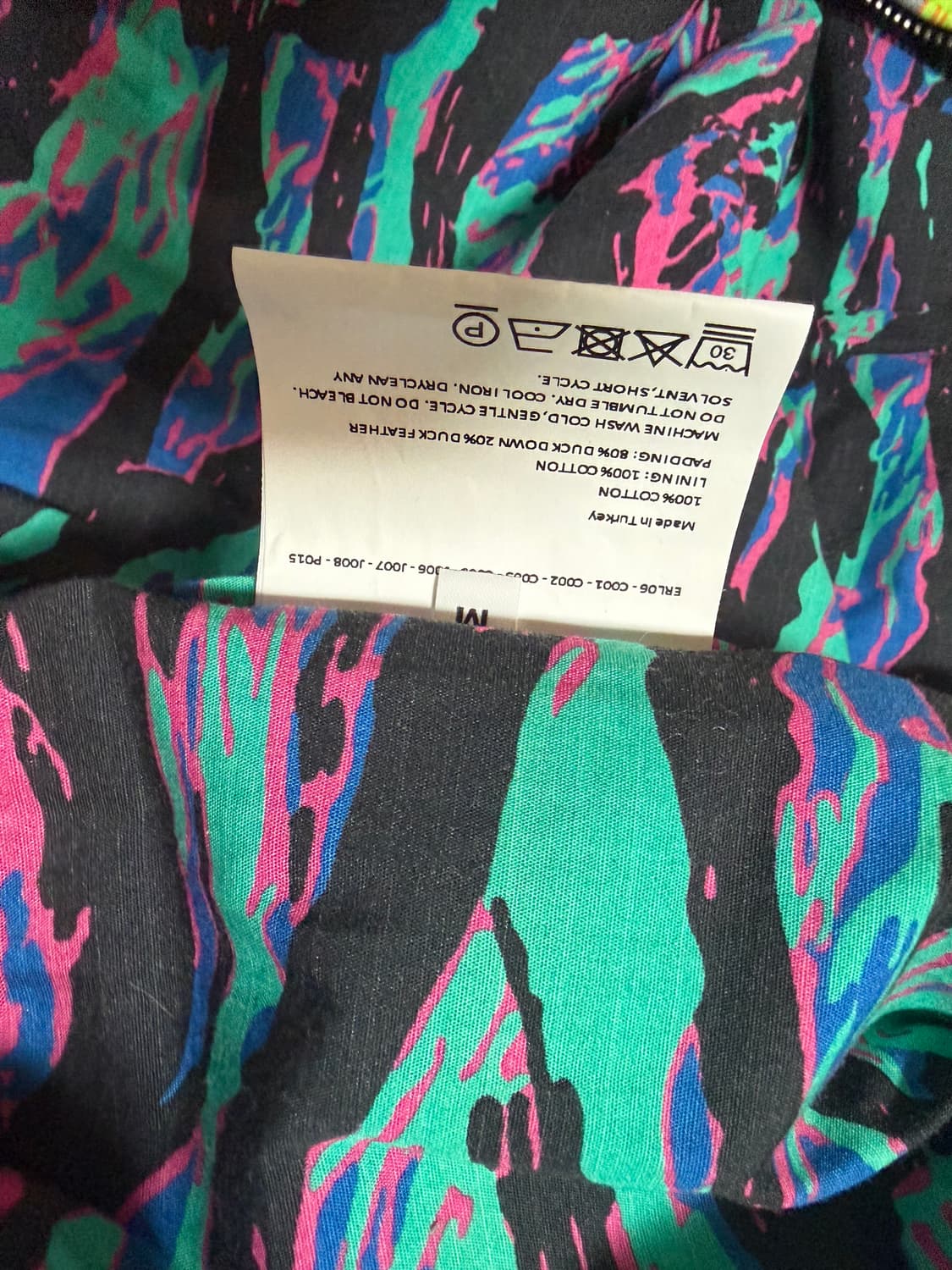 erl 카모 패딩 푸퍼 이알엘 m erd 팔리  상품이미지3