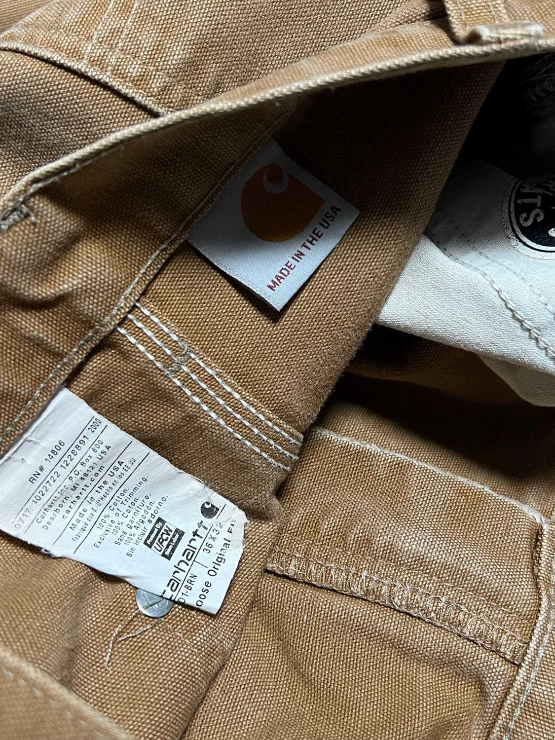 칼하트더블니워크팬츠 36x32 BRN 상품이미지3