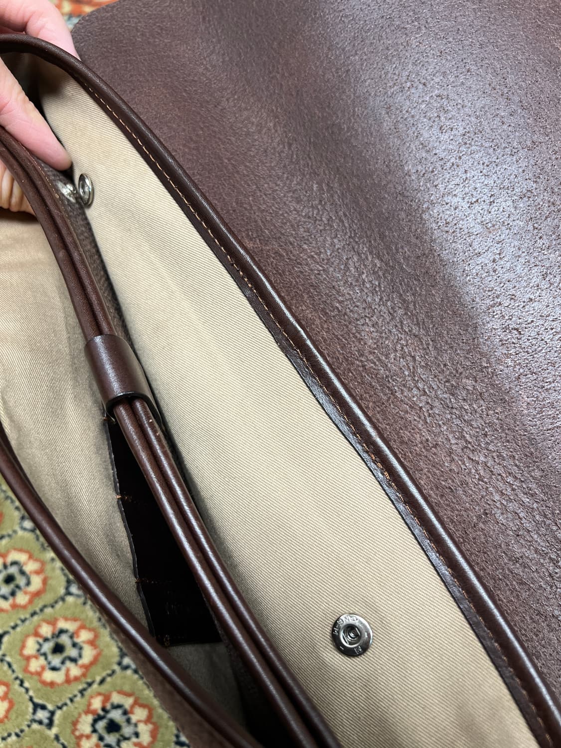 [FREE] 헤비츠(Hevitz) 가죽 캔버스 콤비 숄더백 상품이미지6