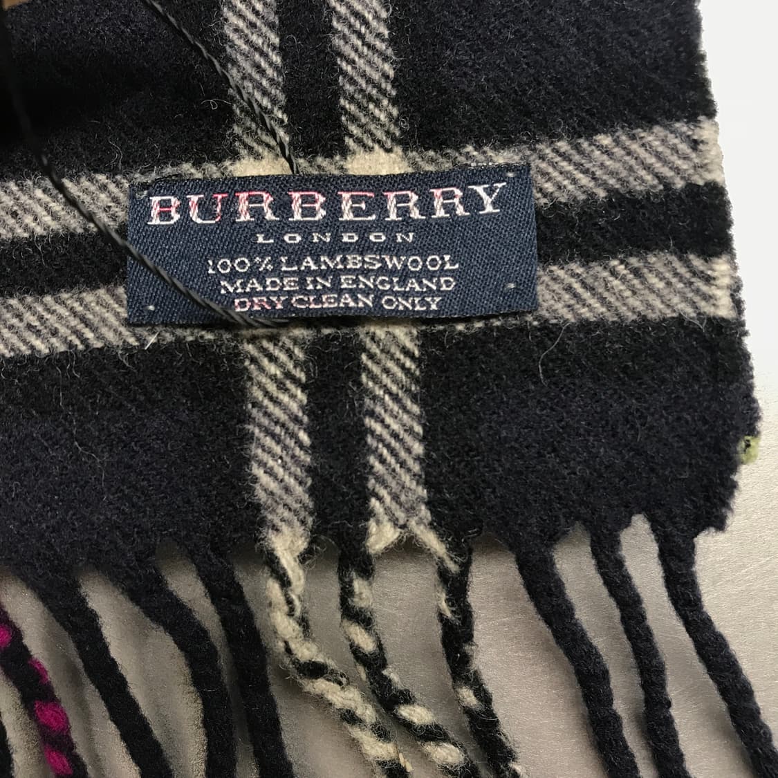 버버리 정품 램스울 머플러 네이비 상품이미지5