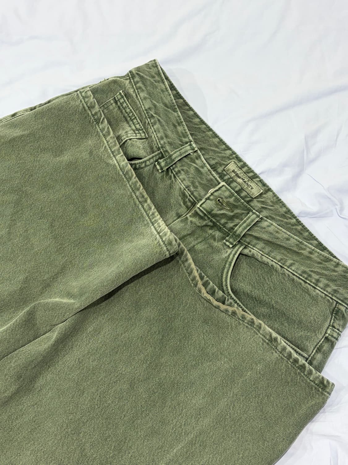 CURVED SULFUR DYED DENIM (DYED MOSSY) 상품이미지5