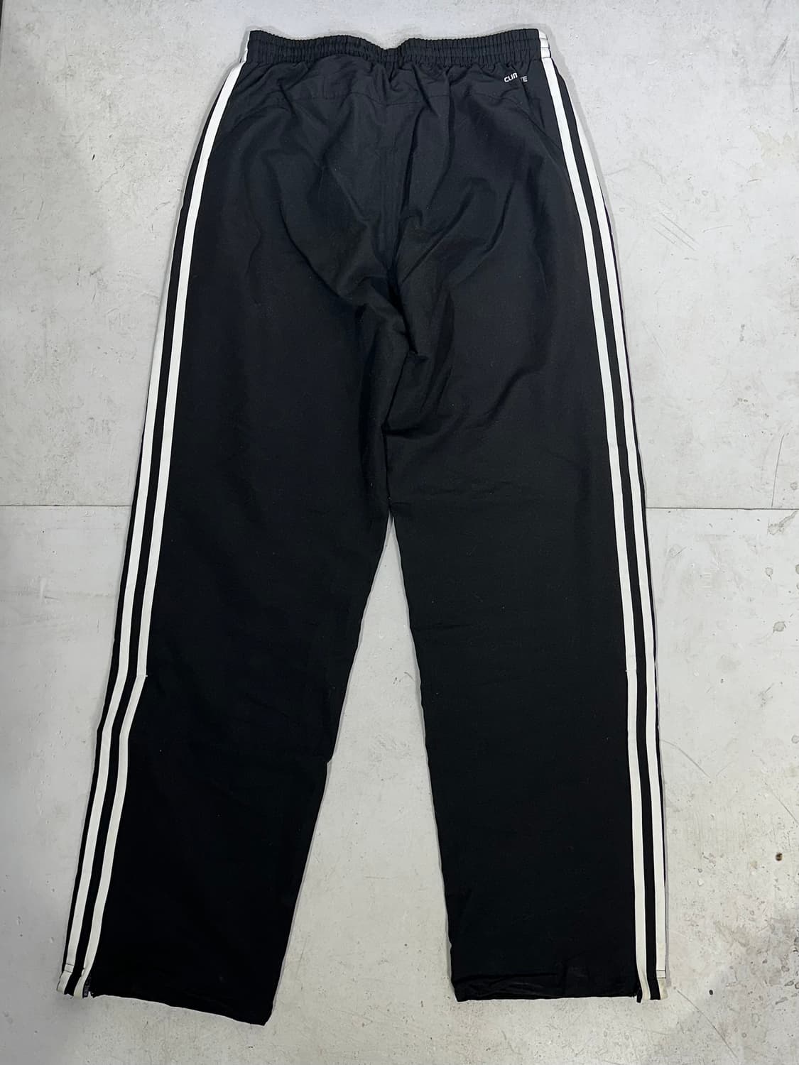 아디다스 블랙 화이트 삼선 스몰 로고 와이드 트랙 팬츠 추리닝 바지 S  상품이미지5