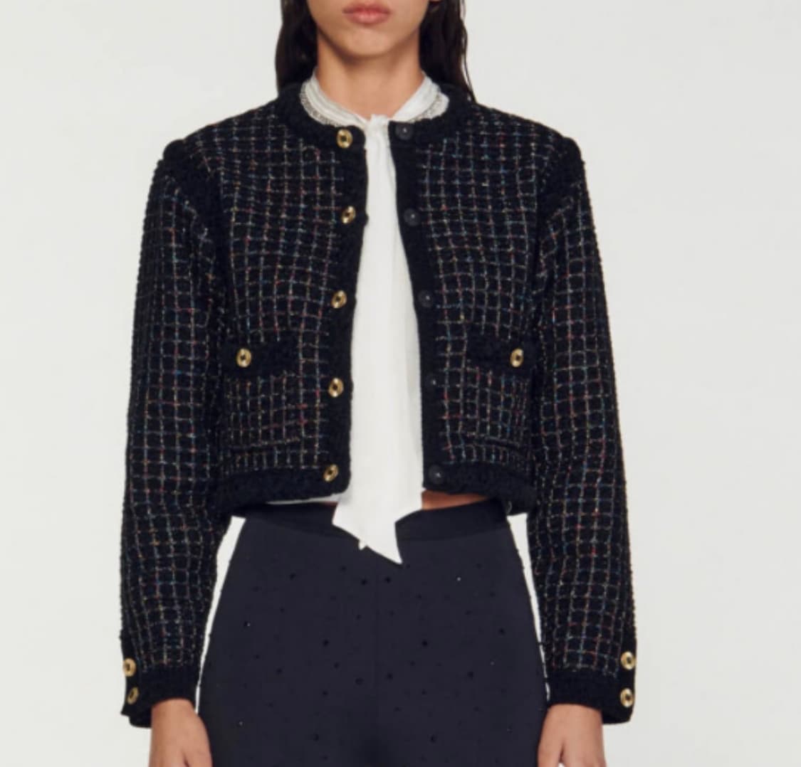 (택ㅇ) 산드로 트위드 크롭자켓 새상품 상품이미지2