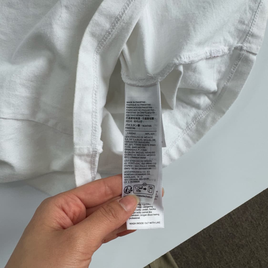 Levis 리바이스 빅 로고 화이트 반팔  상품이미지6