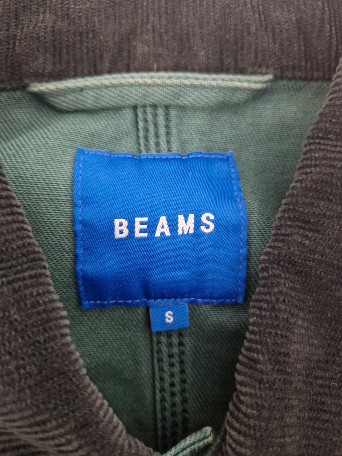 빔즈(BEAMS)데님 커버올 자켓 그린 상품이미지5