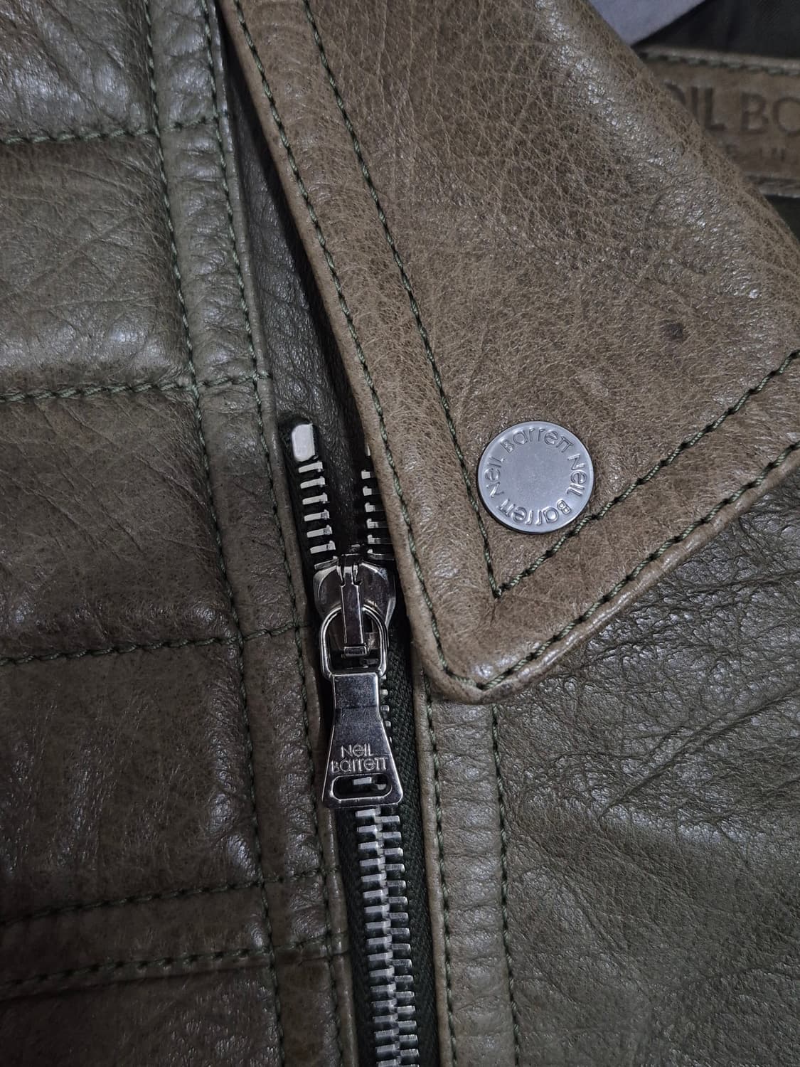 닐바렛 양가죽 브라운 레더  바이커 자켓 남성 90~95사이즈 상품이미지3