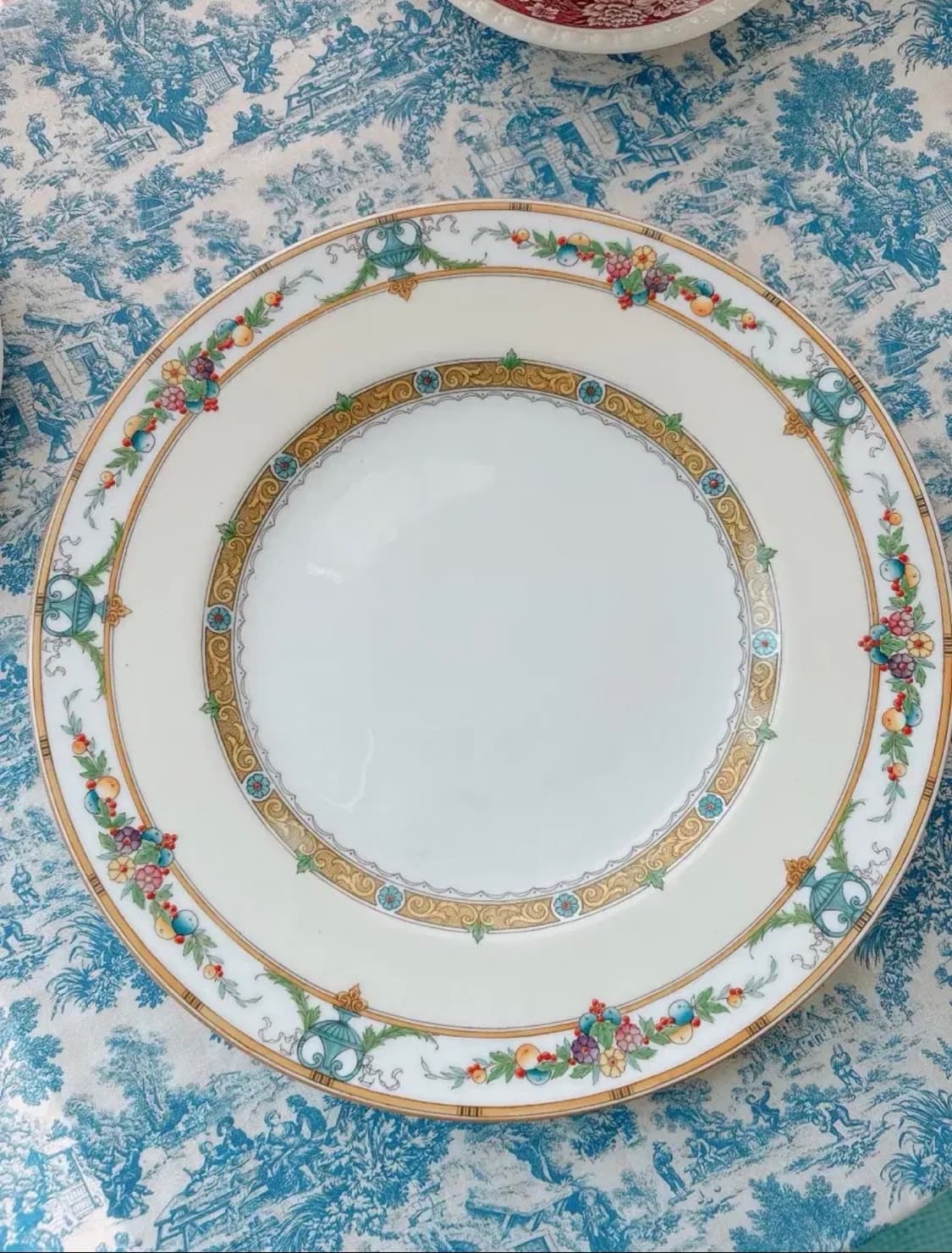 영국 앤틱 올드 민튼 핸드페인티드 헬레나 디너 플레이트 상품이미지1