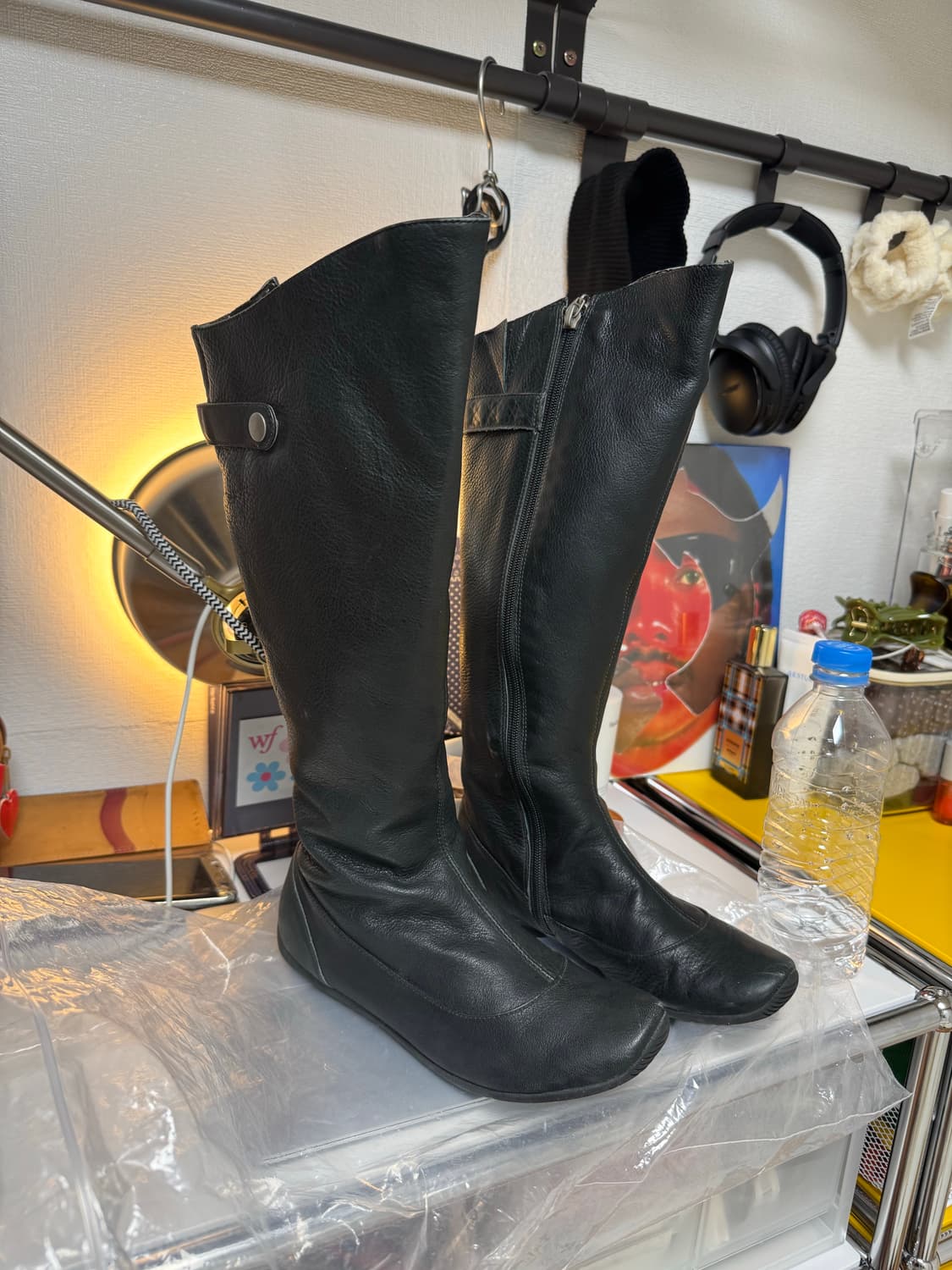 Grass & Cloth 블랙 가죽 롱부츠 36 상품이미지1