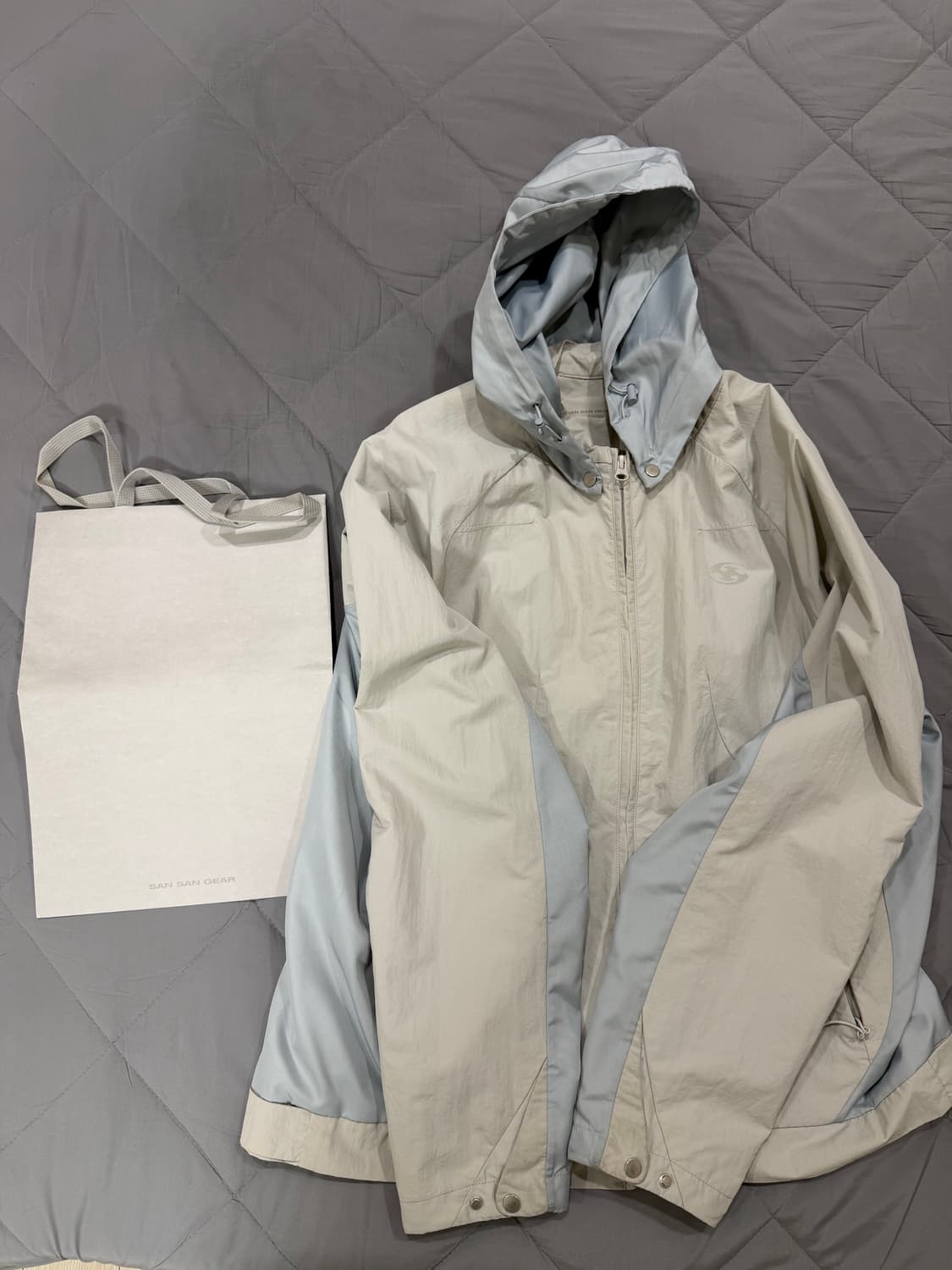 [3]산산기어 콘트레스트 자켓 라이트 그레이 상품이미지2