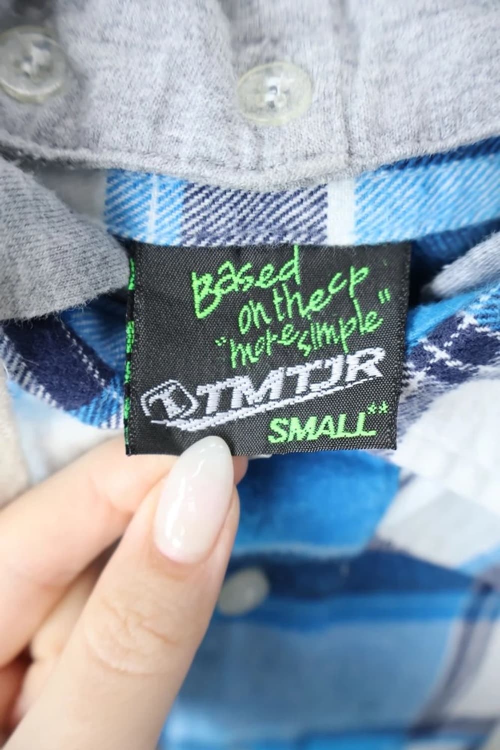 JPN Blue Plaid Hooded Shirt 상품이미지6