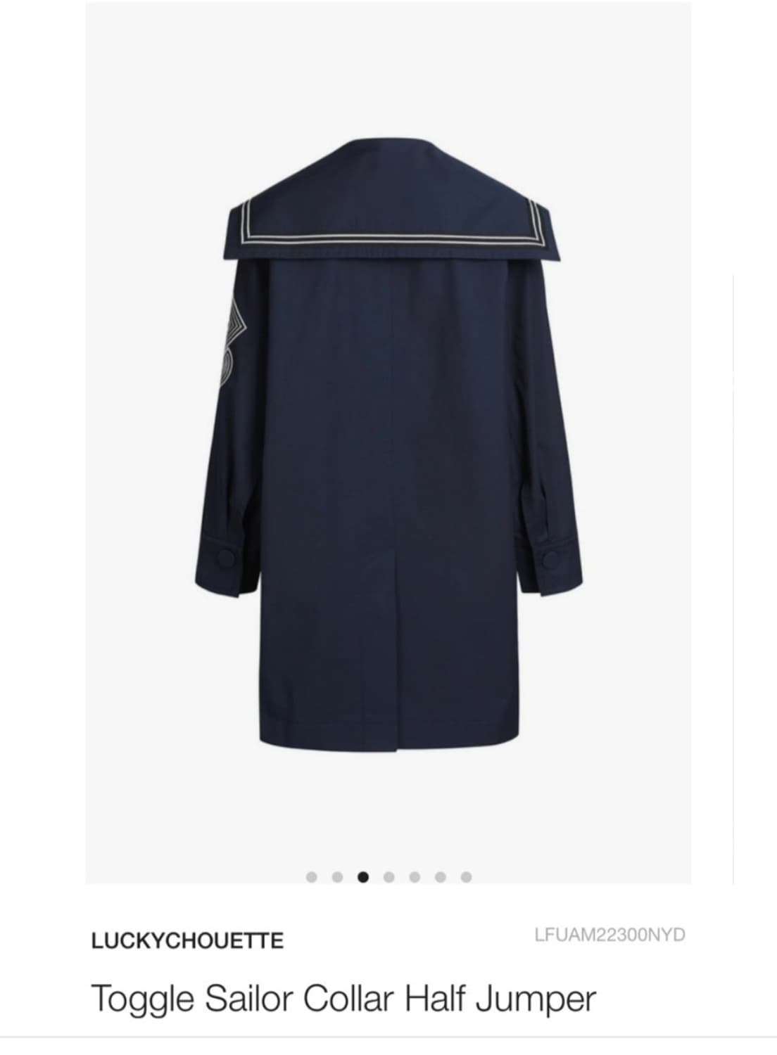 럭키슈에뜨 토글 세일러카라 하프 트렌치자켓 상품이미지9