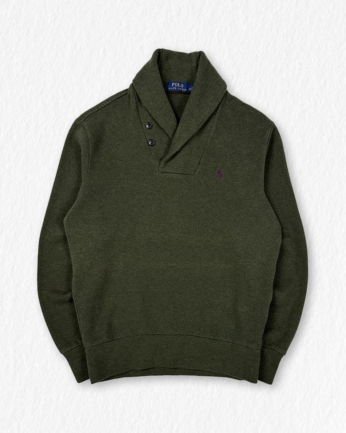 폴로랄프로렌 숄카라 맨투맨 카키 상품이미지1