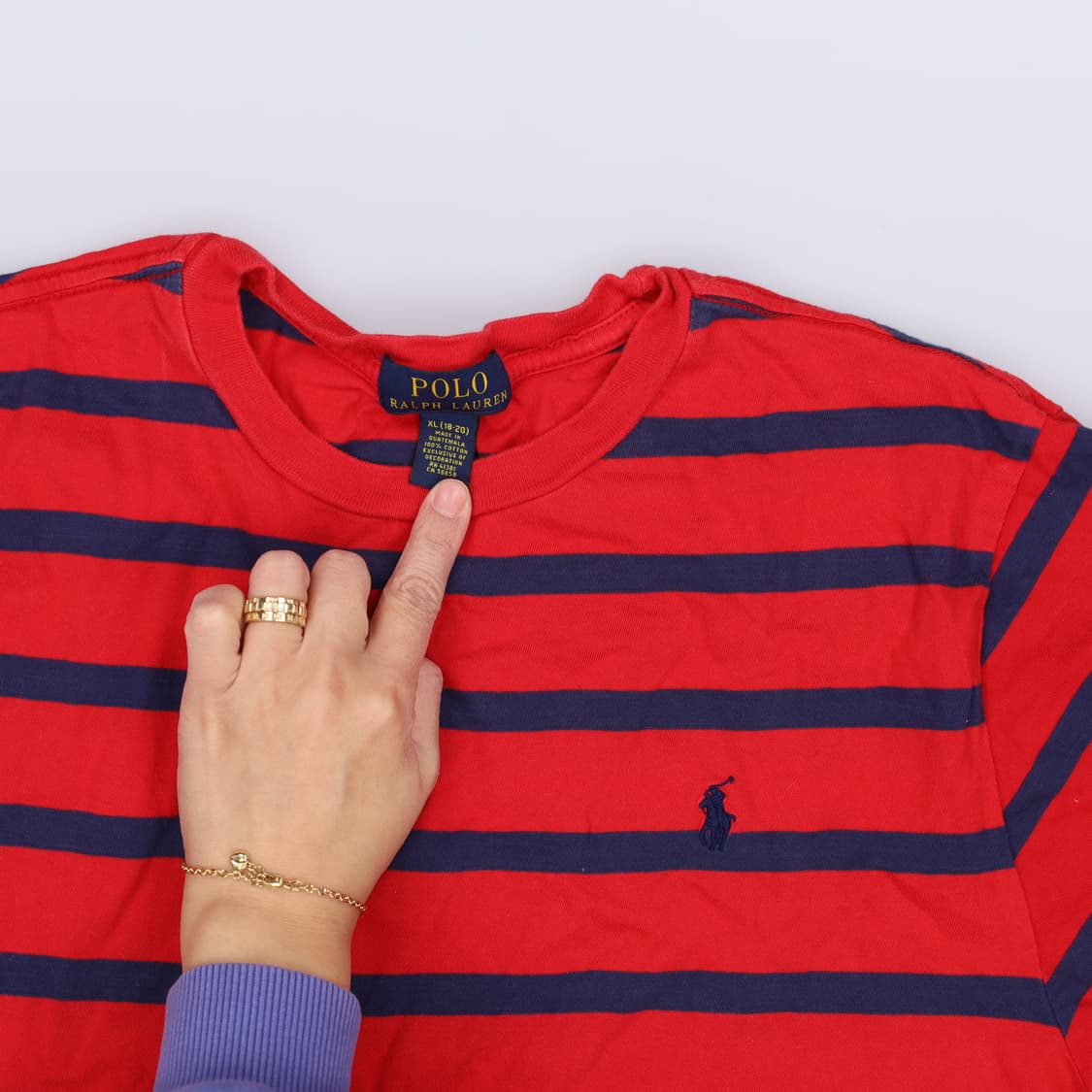 XL 폴로 키즈 스트라이프 반팔티 0310H1 상품이미지3