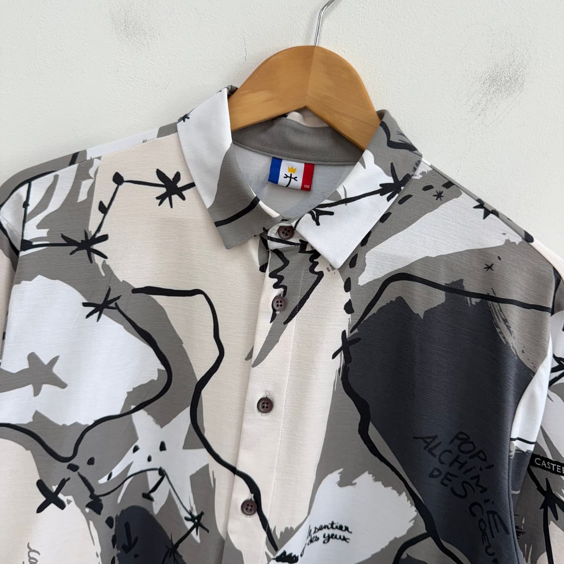 [100] 까스텔바작 골프 남성 아트웍 패턴 기능성 셔츠 3736 상품이미지3