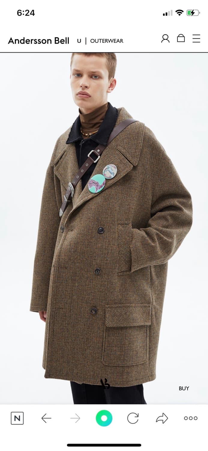 앤더슨벨 20fw 오버사이즈 울 코트 상품이미지5