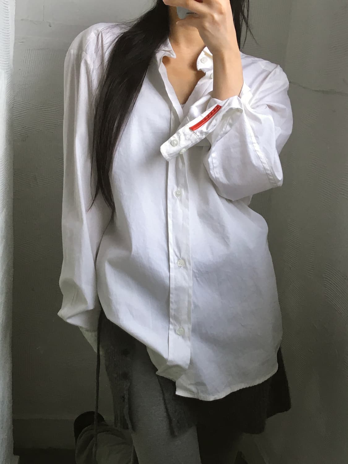 Prada 프라다 화이트 베이직 셔츠 상품이미지1