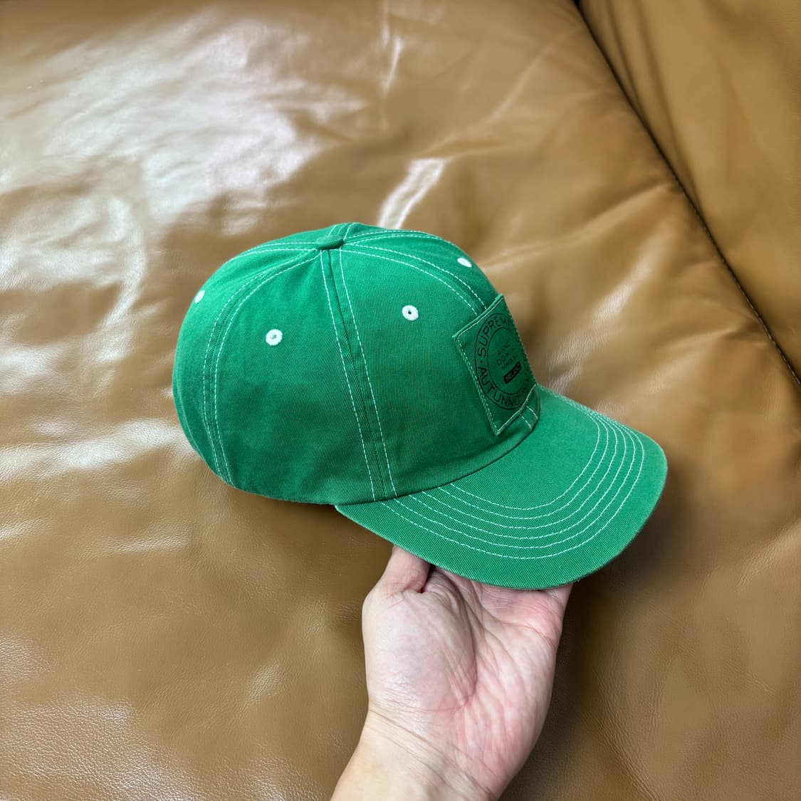 Supreme 슈프림 밀라노 스티치 그린 6패널 볼캡 모자 (Green) 상품이미지3