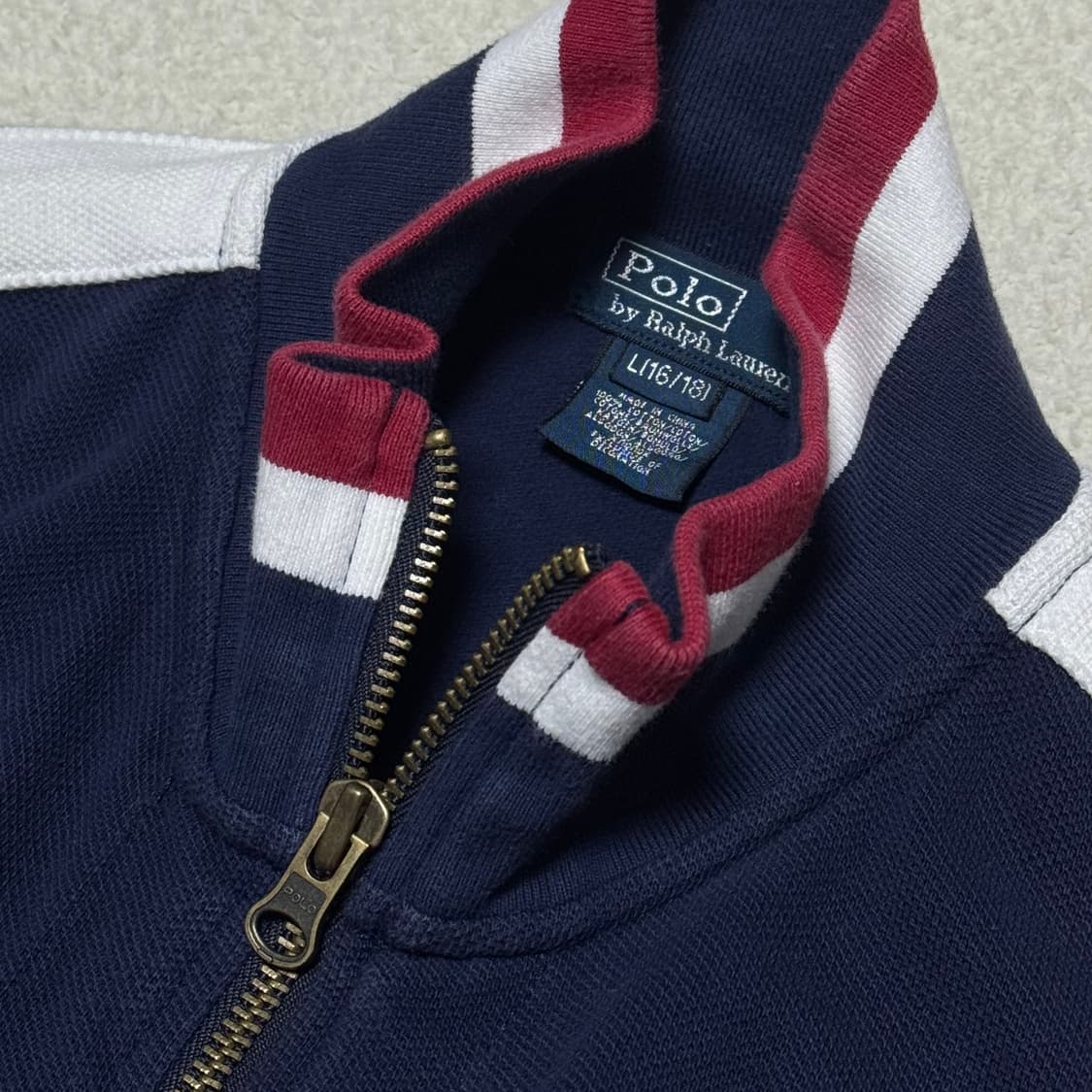 폴로 랄프로렌 빅포니 네이비 / 화이트 집업 상품이미지6