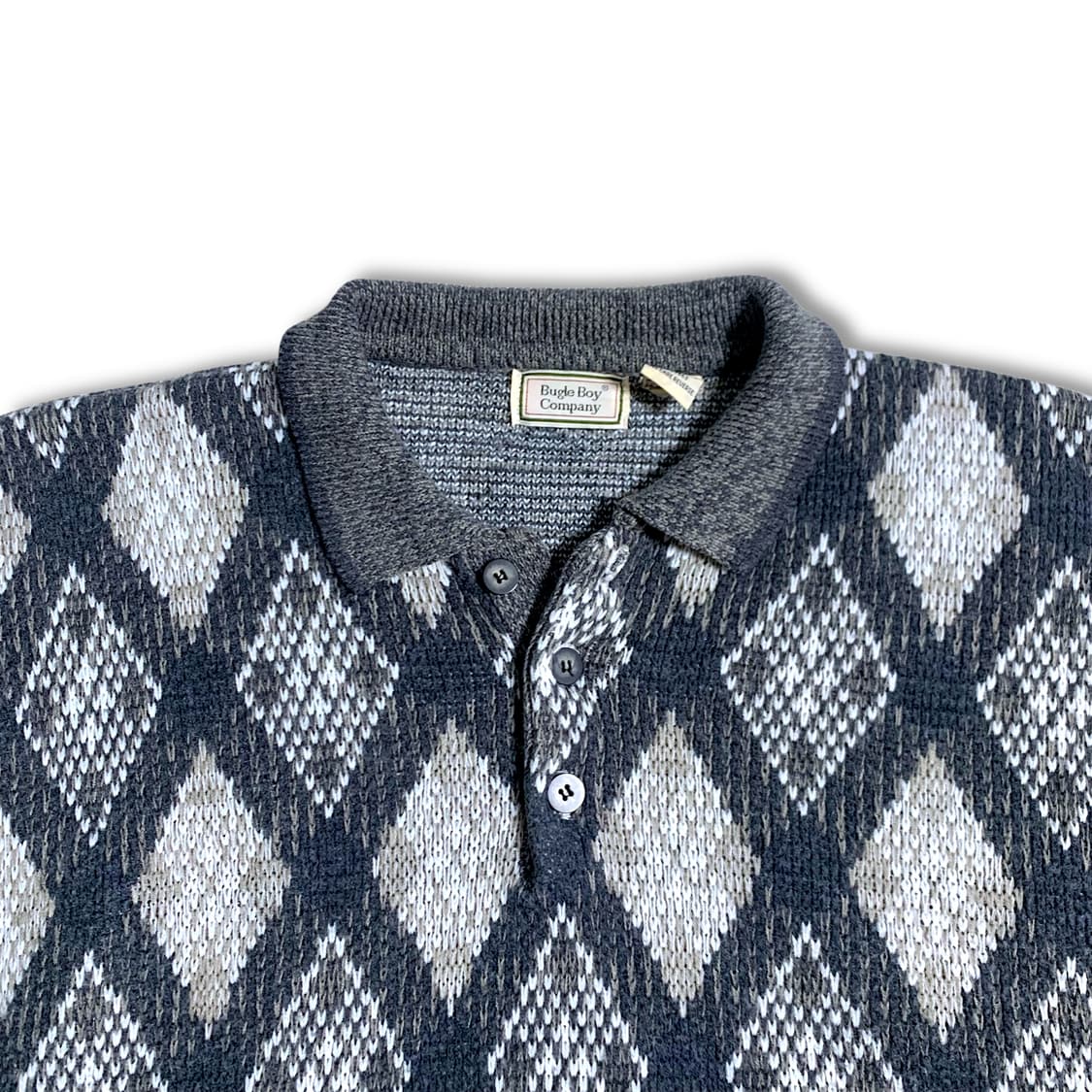 [XL] 90s Bugle Boy Argyle Knit  Sweater 상품이미지2
