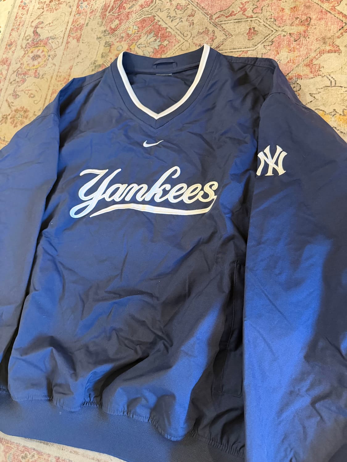 90‘s-00's 나이키 양키스 웜업 바람막이 윈드브레이커 자켓 XL 상품이미지2