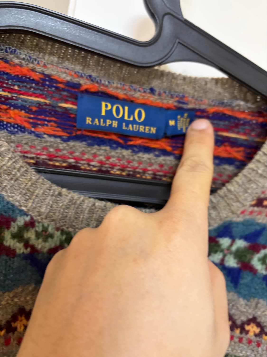 폴로 랄프로렌 댄싱베어 페어아일 니트 m 상품이미지3