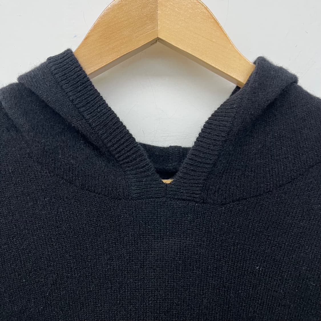 캐시미어 블랙 후드 니트 긴팔 여s 상품이미지3