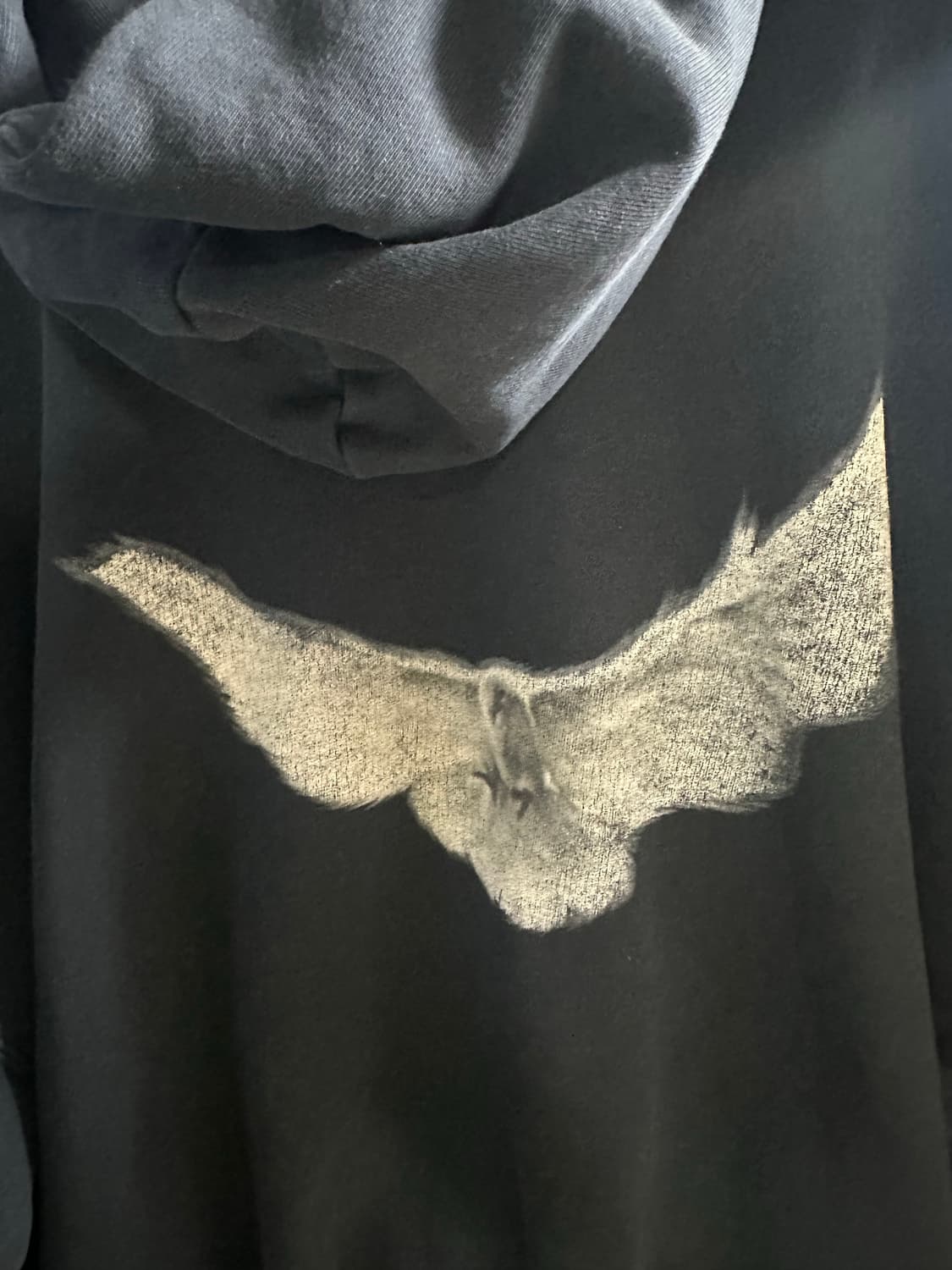 yzy 이지 갭 도브 후드 워시드 블랙 상품이미지4