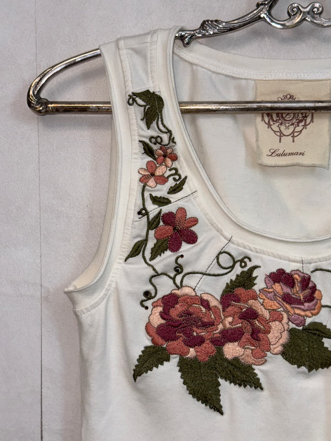 Oriental flower embroidered sleeveless  상품이미지4