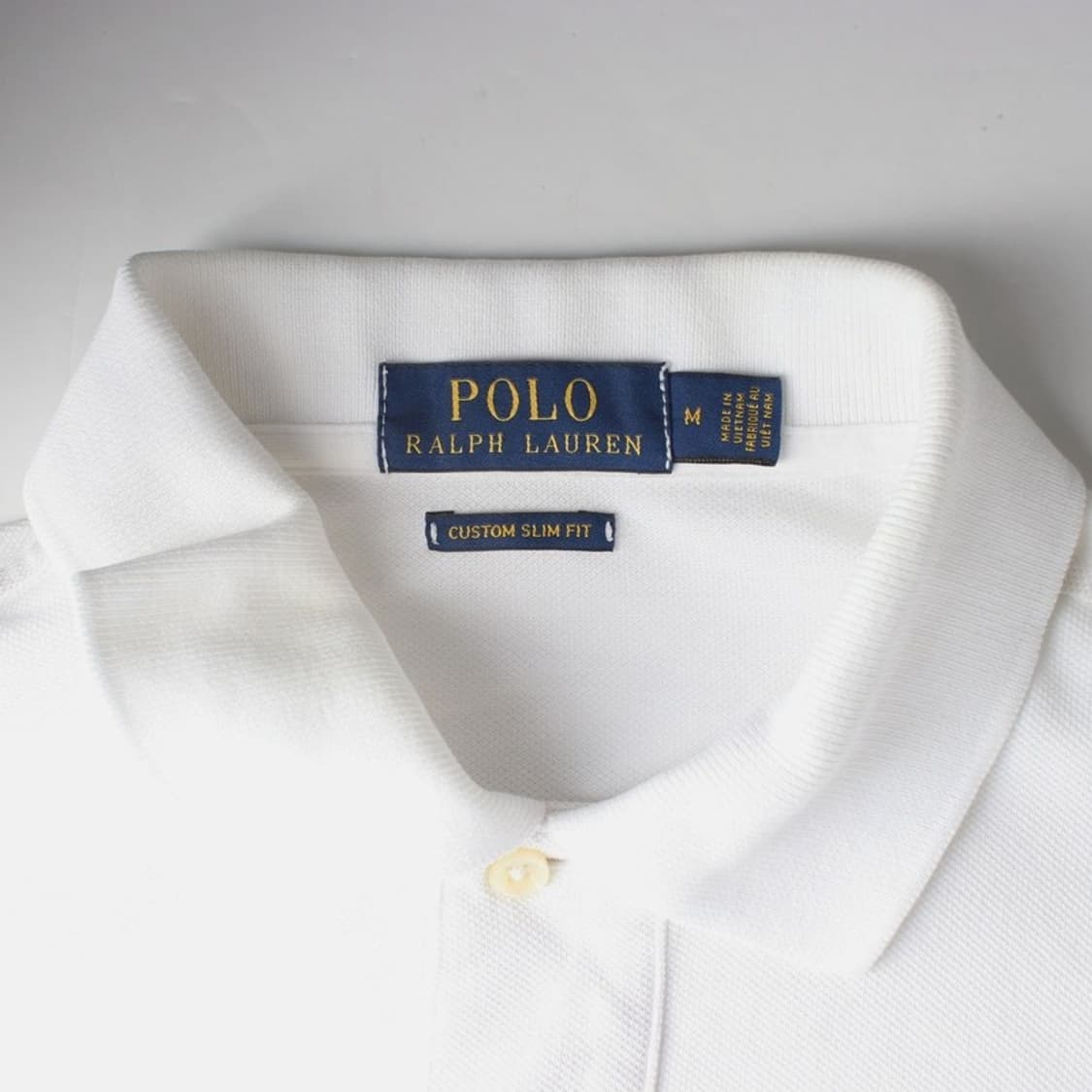 폴로 랄프로렌 커스텀 슬림핏 긴팔 피케 카라티 화이트 M 상품이미지5