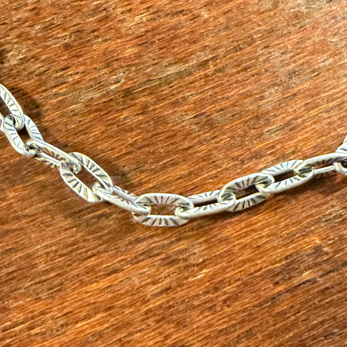 새상품 신주 실버코팅 각인 체인 팔찌 상품이미지5