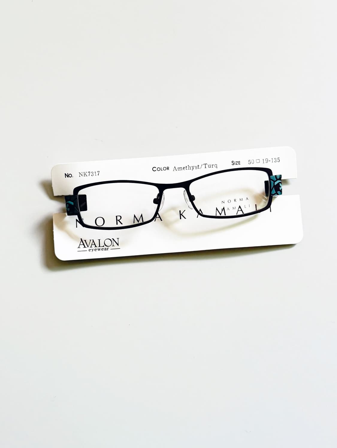 NORMA KAMALI 슬림 스퀘어 메탈 프레임 빈티지 안경 상품이미지1