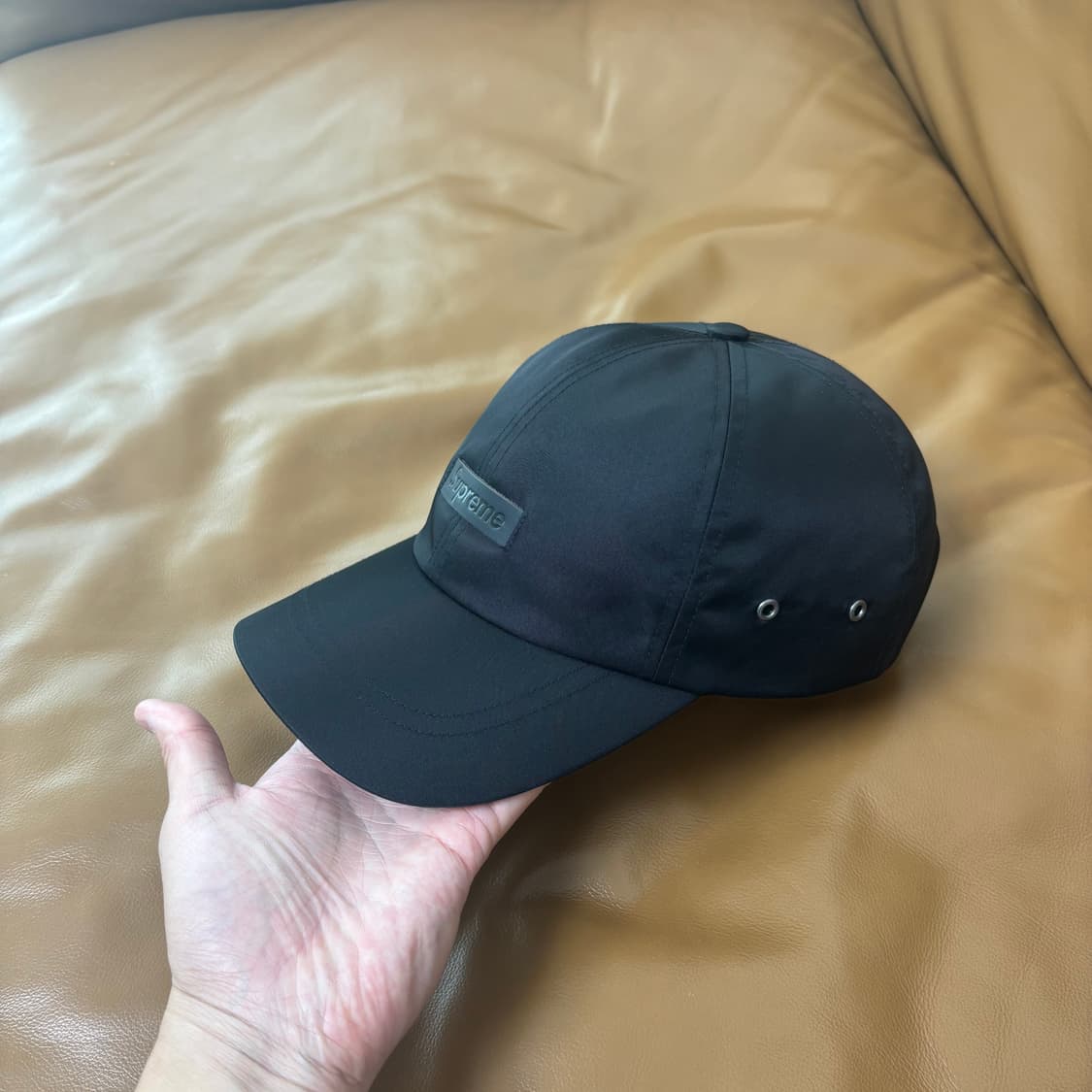 Supreme 슈프림 블랙 6패널 볼캡 모자 (Black) 상품이미지4