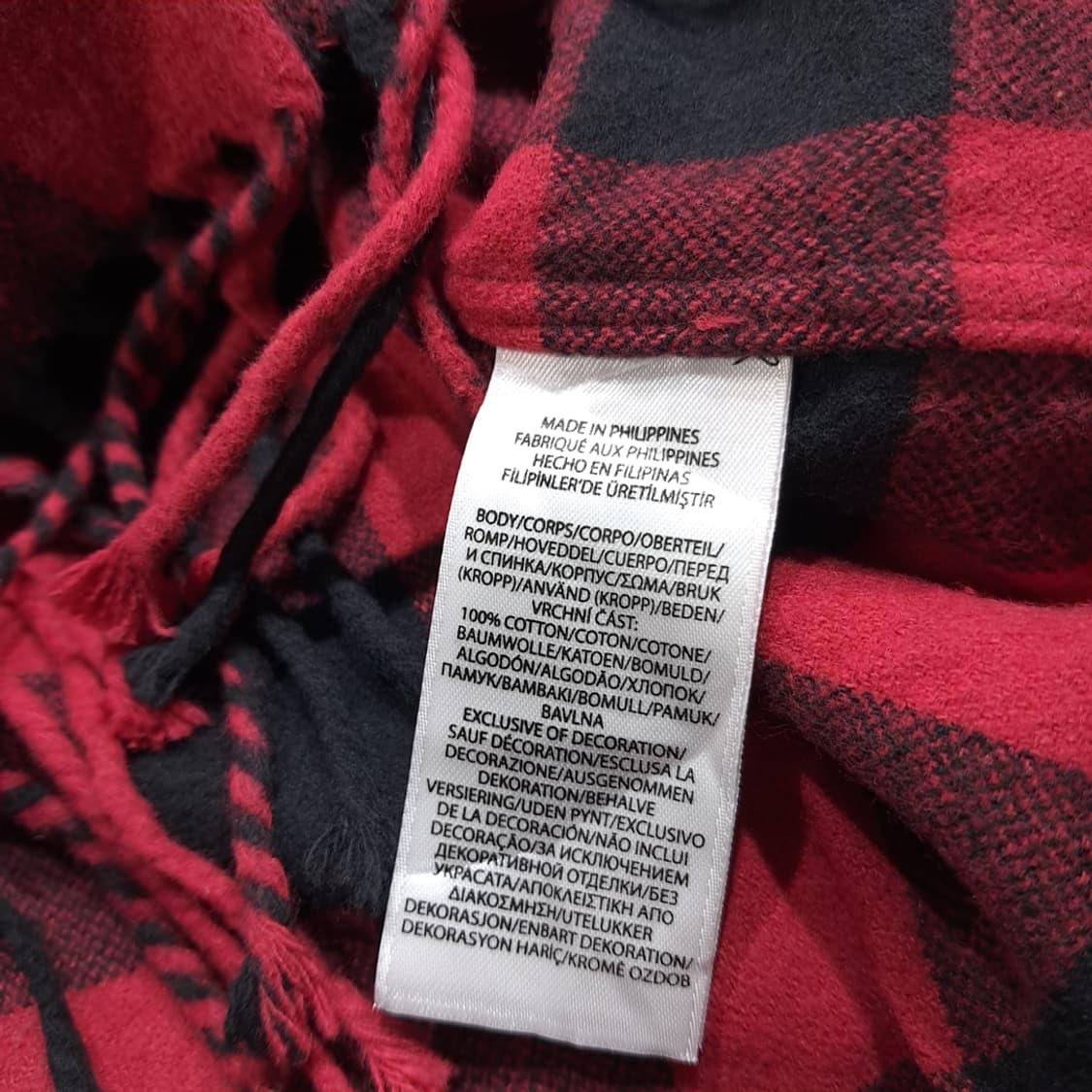 CL064 폴로 코튼 프린지 버팔로체크 레드 플란넬 셔츠 상품이미지7