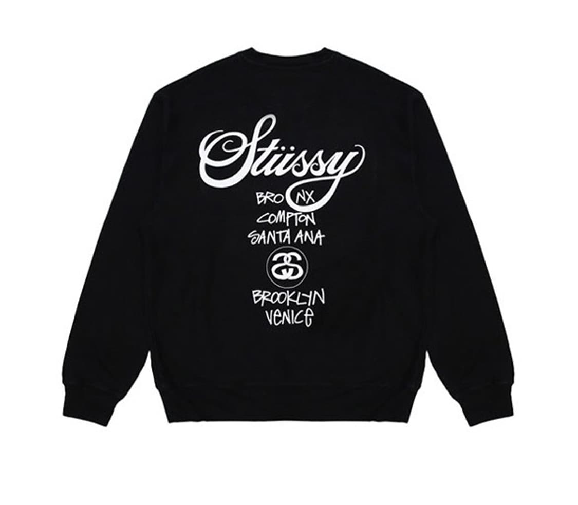 (정품 무료배송)스투시 월드투어 맨투맨 상품이미지2