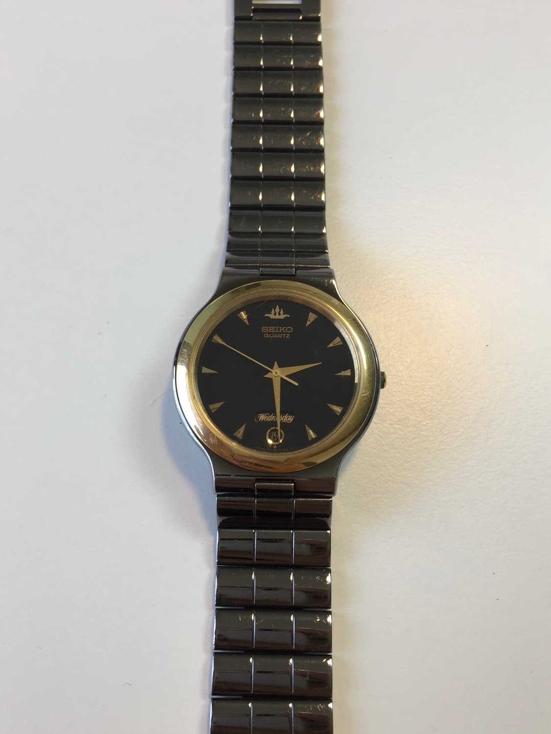 90s seiko black-gold combi quartz 상품이미지7
