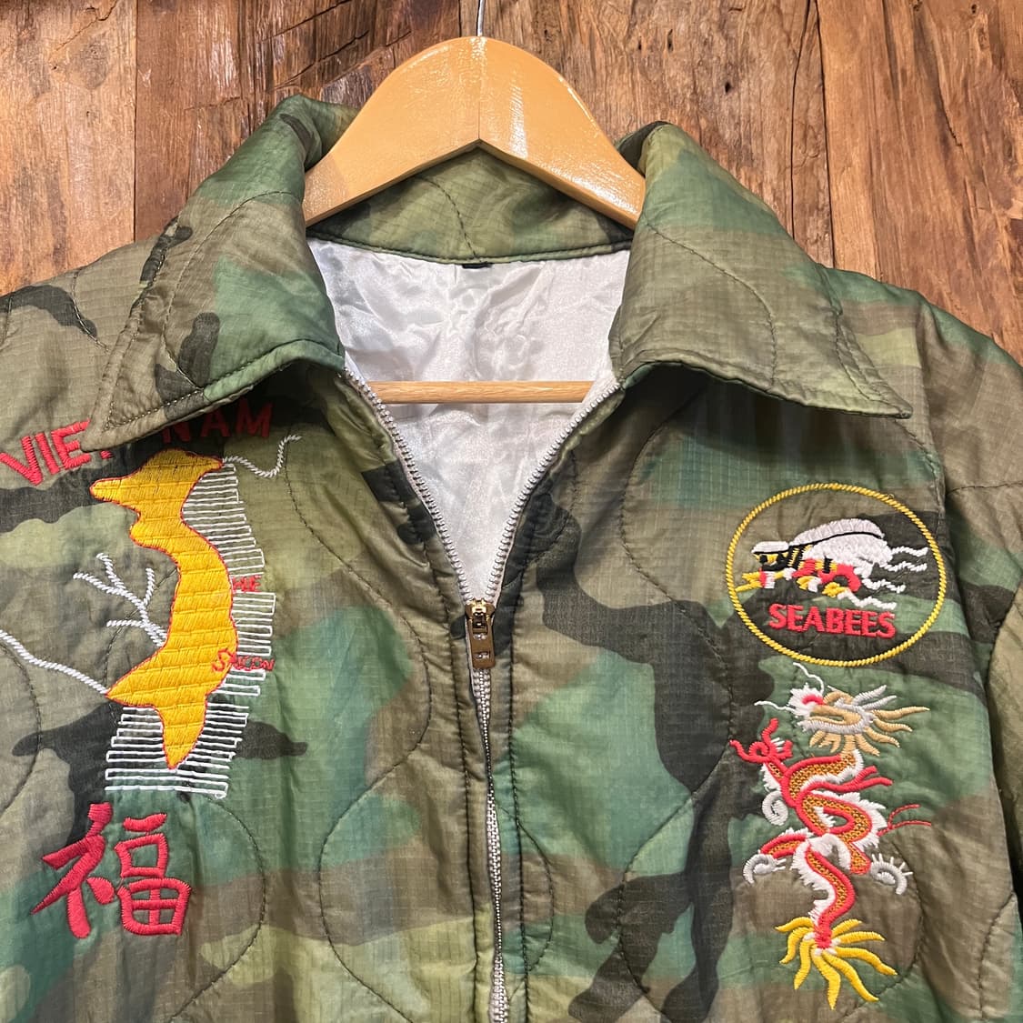 미 오리지널 핸드 자수 카모내피쟈켓 상품이미지2